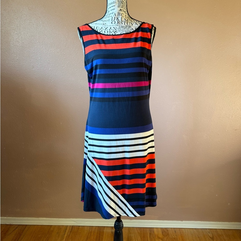 Calvin Klein Multicolor Striped Midi Dress